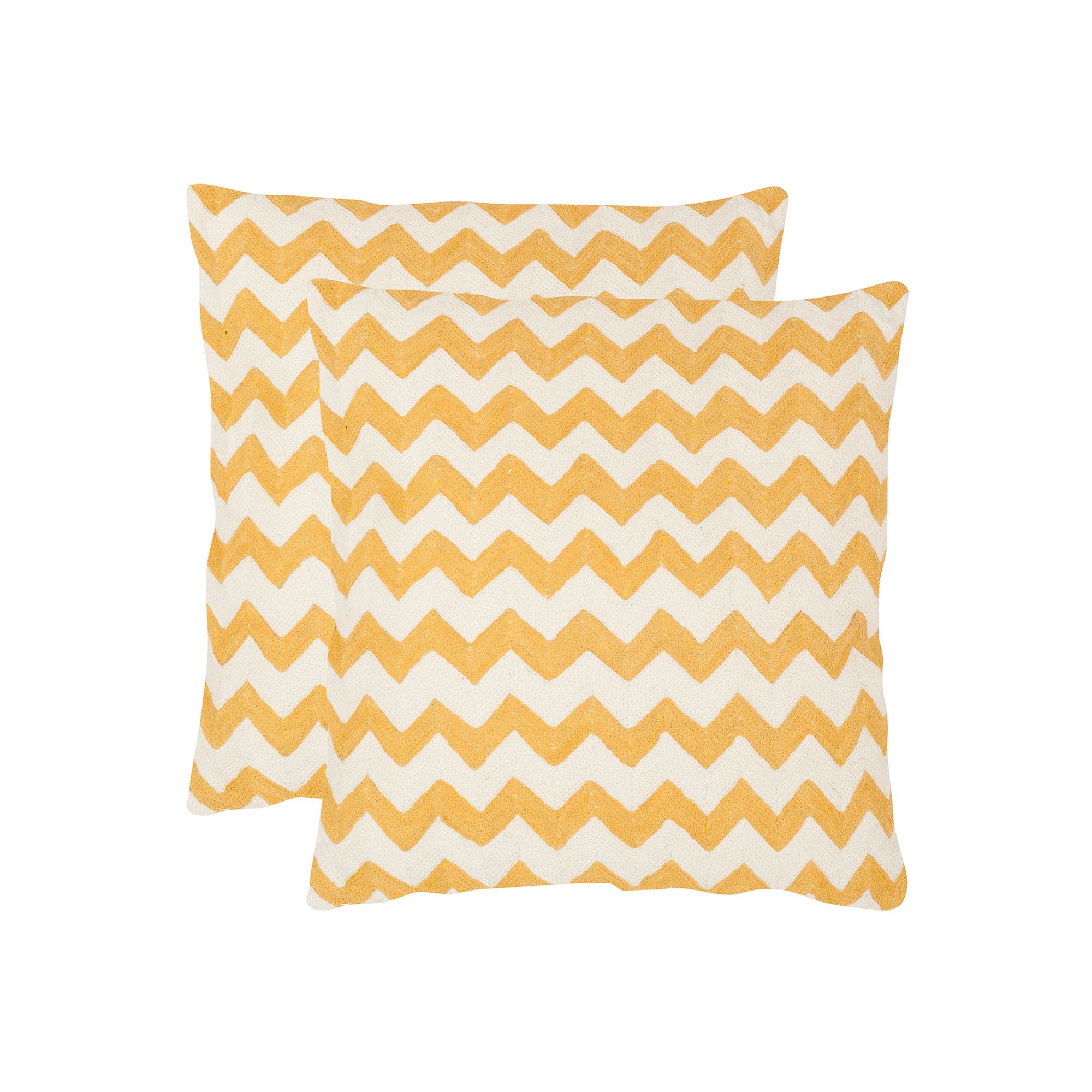 Chevron Tealea 2-piece 18 x 18 Throw Pillow Set, Yellow