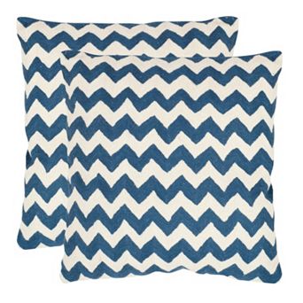 Chevron Tealea 2 pc 18'' x 18'' Throw Pillow Set