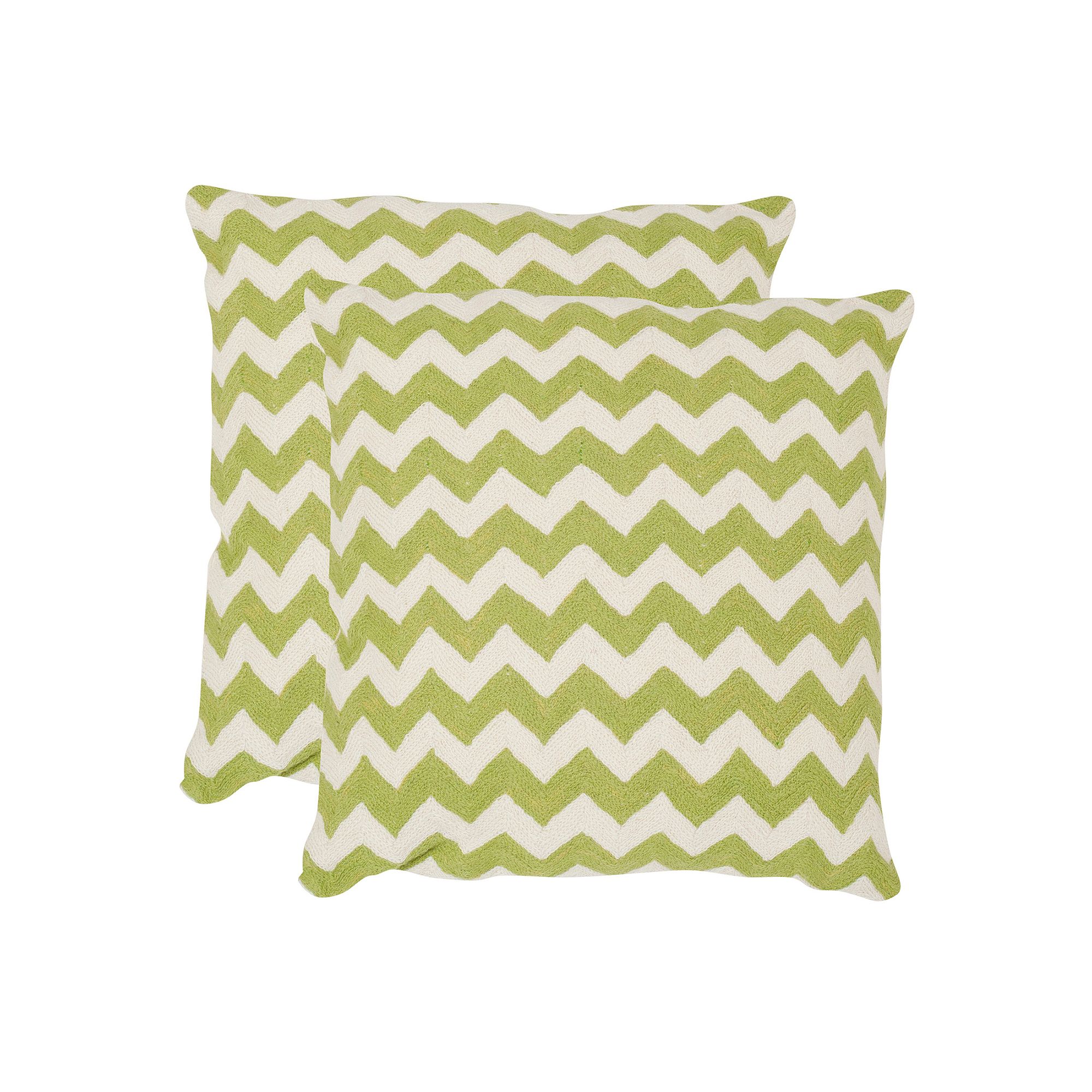 Chevron Tealea 2-piece 22 x 22 Throw Pillow Set, Green