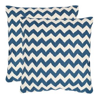 Chevron Tealea 2 pc 22'' x 22'' Throw Pillow Set