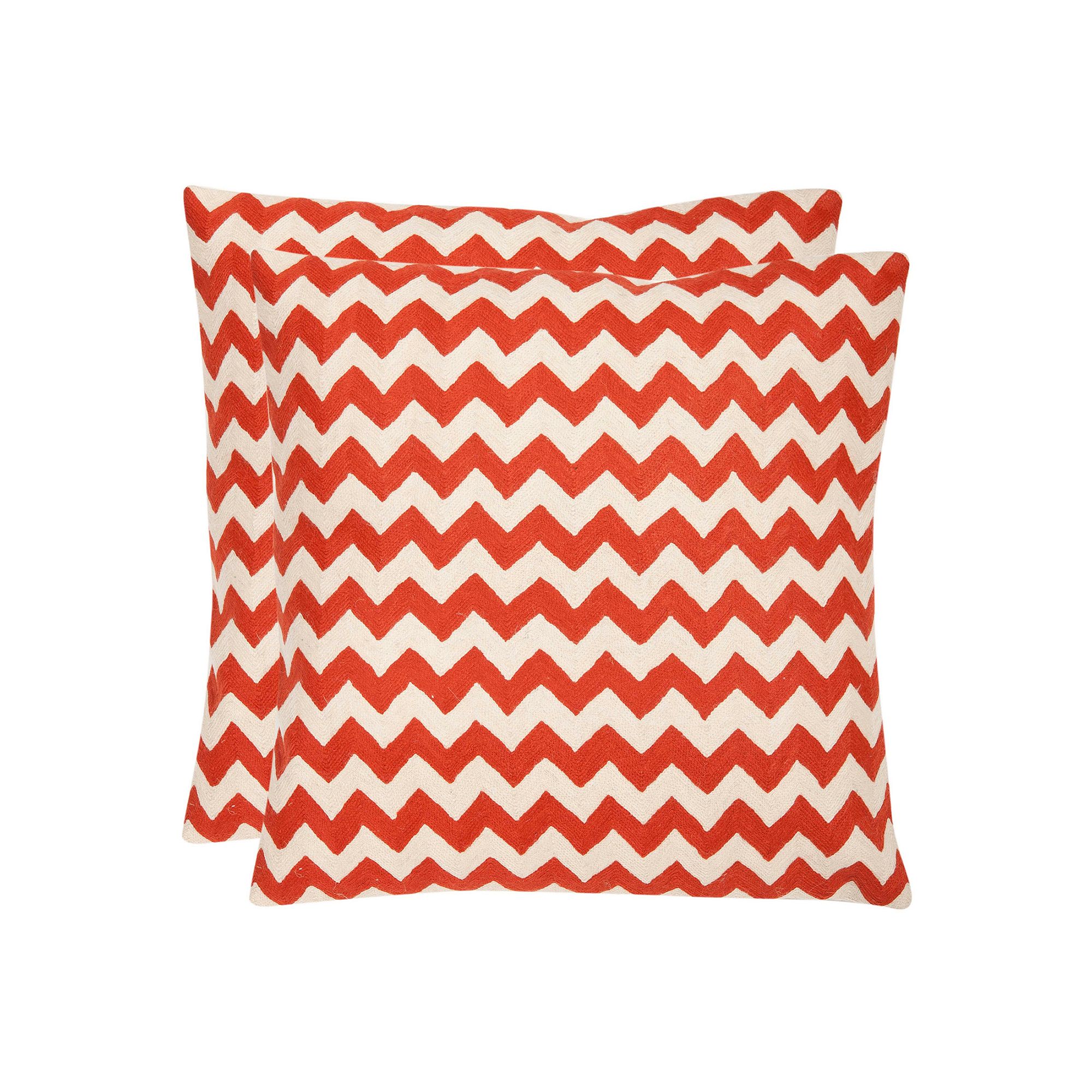 Chevron Tealea 2-piece 22 x 22 Throw Pillow Set, Orange
