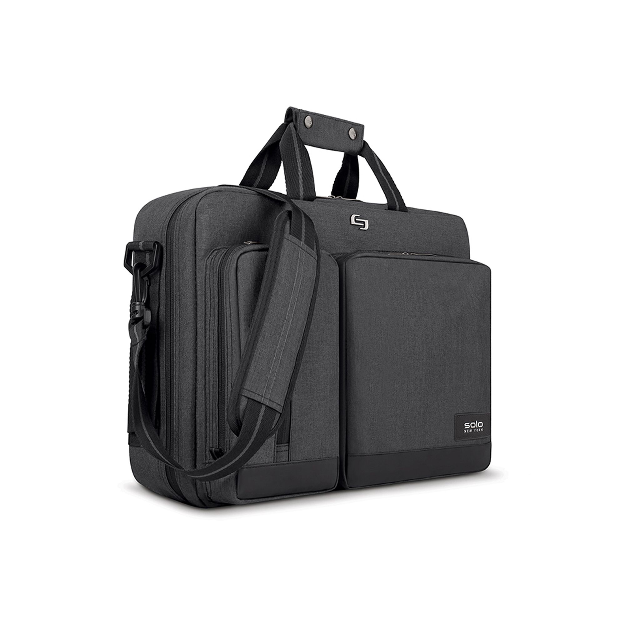 Solo Urban Laptop 2-in-1 Briefcase & Backpack, Gray