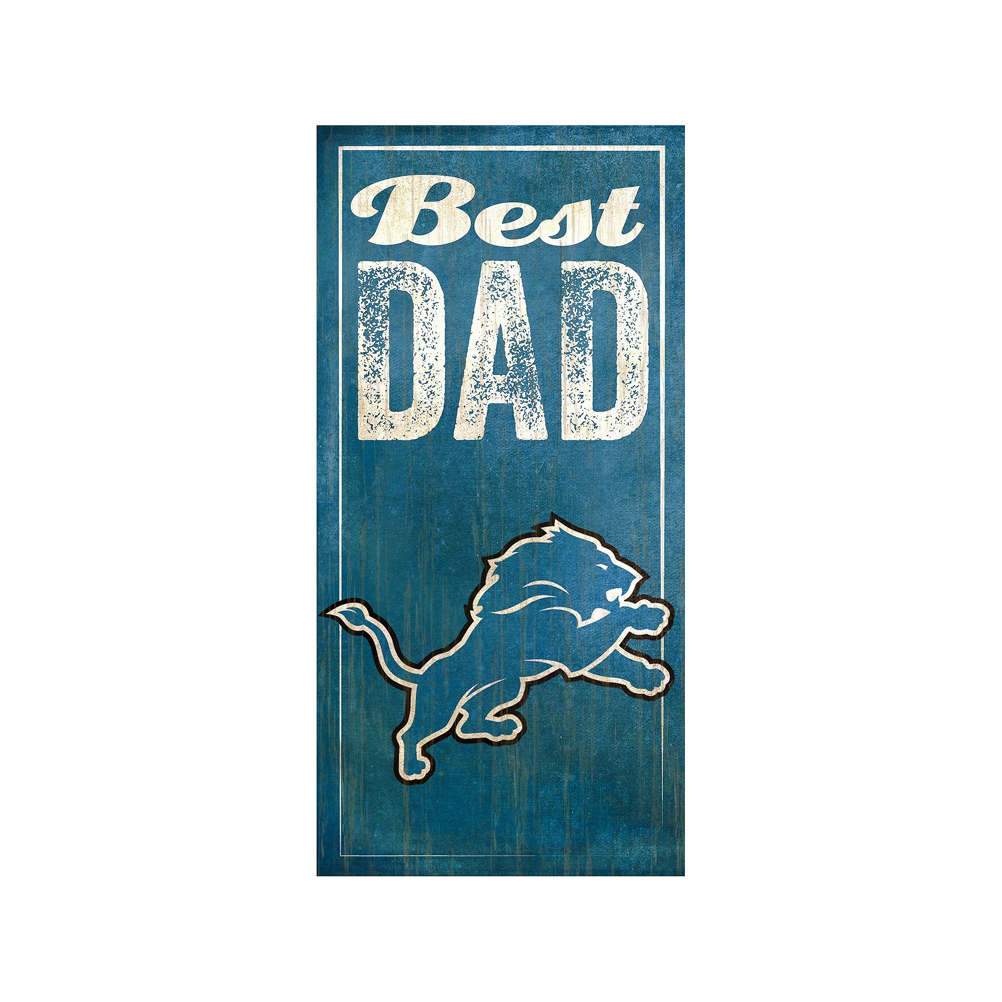 Detroit Lions Best Dad Sign, Multi