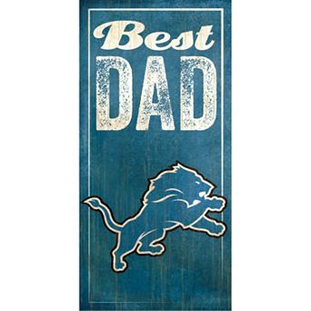 Detroit Lions Best Dad Sign