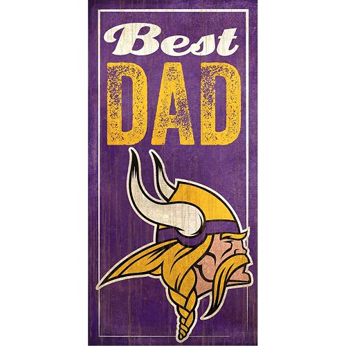 Minnesota Vikings Best Dad Sign