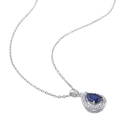 Kohl's blue sapphire necklace deals