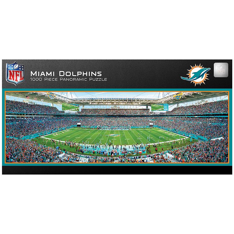 Miami Dolphins 1000-Piece Panoramic Puzzle, Multicolor