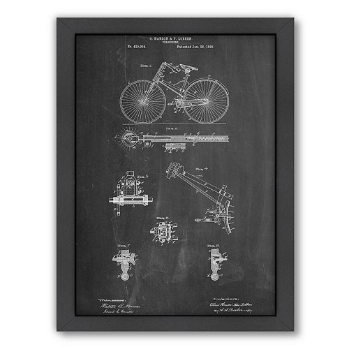 Americanflat ”Bicycle 1890” Framed Wall Art