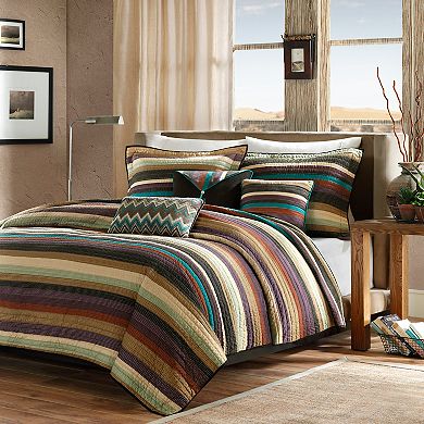 Madison Park Sequoia Quilt Set with Shams and Decorative Pillows