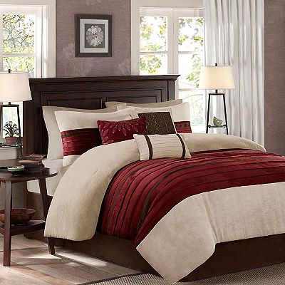 Madison Park Teagan 7-pc. Faux Suede Comforter Set with Throw Pillows
