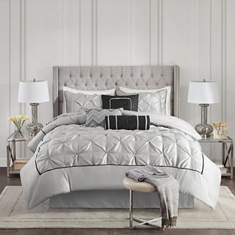 Madison Park Vivian 7 pc Tufted Comforter Set with Throw Pillows
