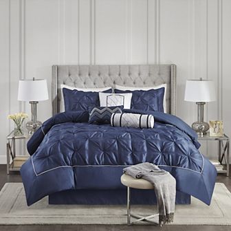 Madison Park Vivian 7 pc Tufted Comforter Set with Throw Pillows