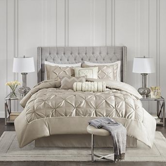 Madison Park Vivian 7 pc Tufted Comforter Set with Throw Pillows