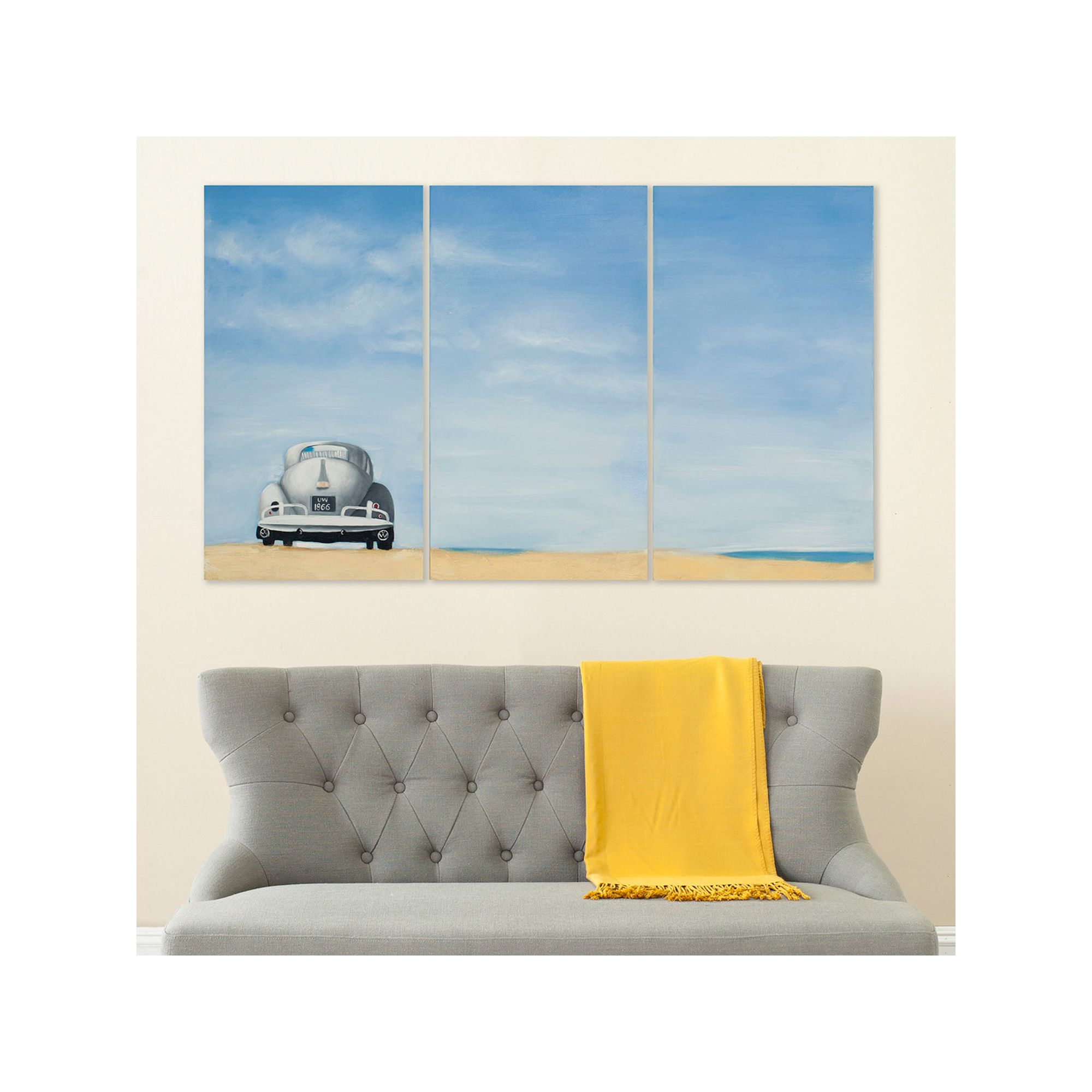 Safavieh 3-piece Dune Buggy Triptych Canvas Wall Art Set, Multi