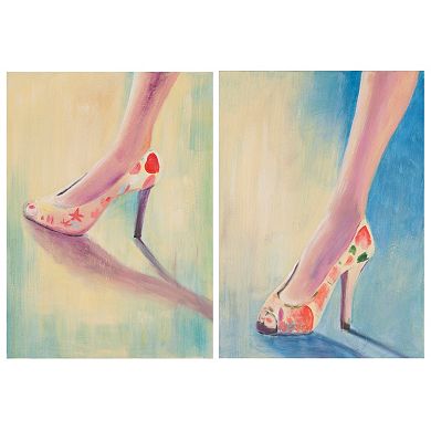 Safavieh 2-piece ''Summer Shoes'' Diptych Canvas Wall Art Set