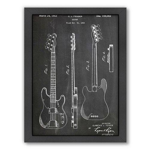 Americanflat ''Fender Bass Guitar'' Framed Wall Art