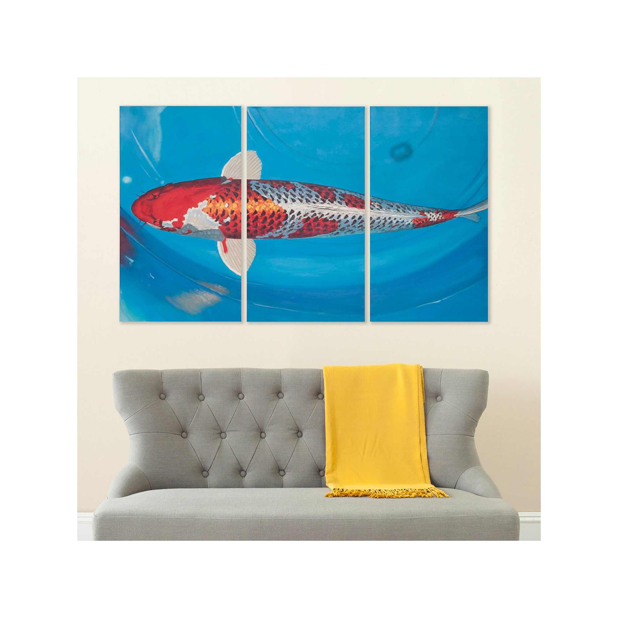 Safavieh 3-piece Go Fish Triptych Canvas Wall Art Set, Multi