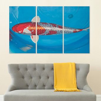 Safavieh 3 pc ''Go Fish'' Triptych Canvas Wall Art Set