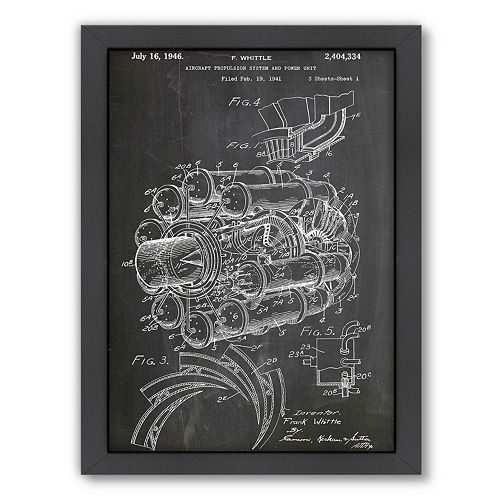 Americanflat ”Jet Engine” Framed Wall Art