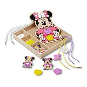 Disney Mickey Mouse & Friends Minnie Mouse Button-Match Wooden Lacing Set by Melissa & Doug