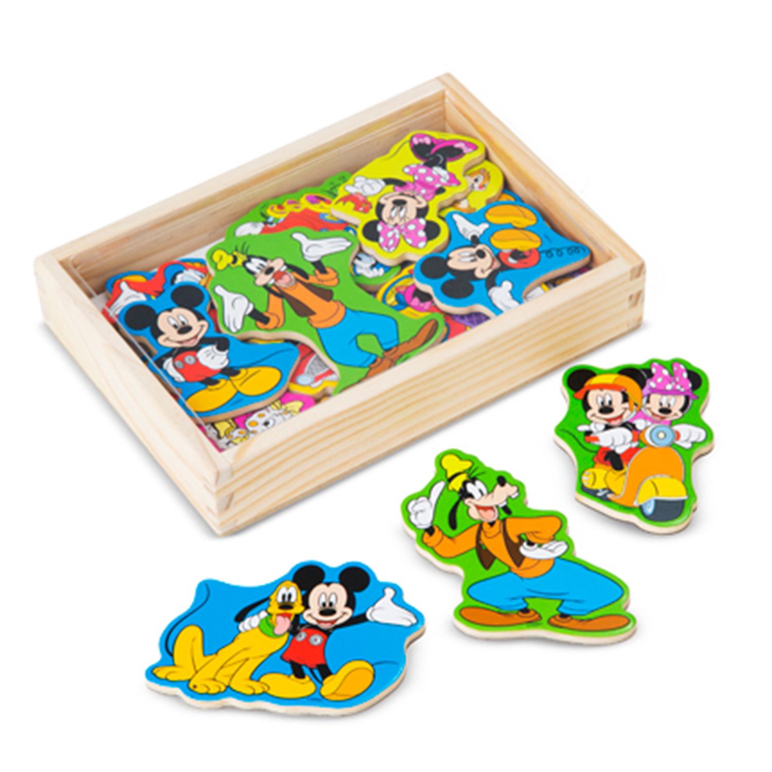 melissa and doug mickey mouse clubhouse deluxe wooden vehicles set