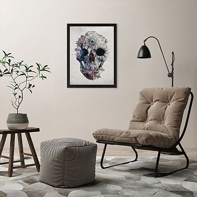 Americanflat ''Floral Skull 2'' Framed Wall Art