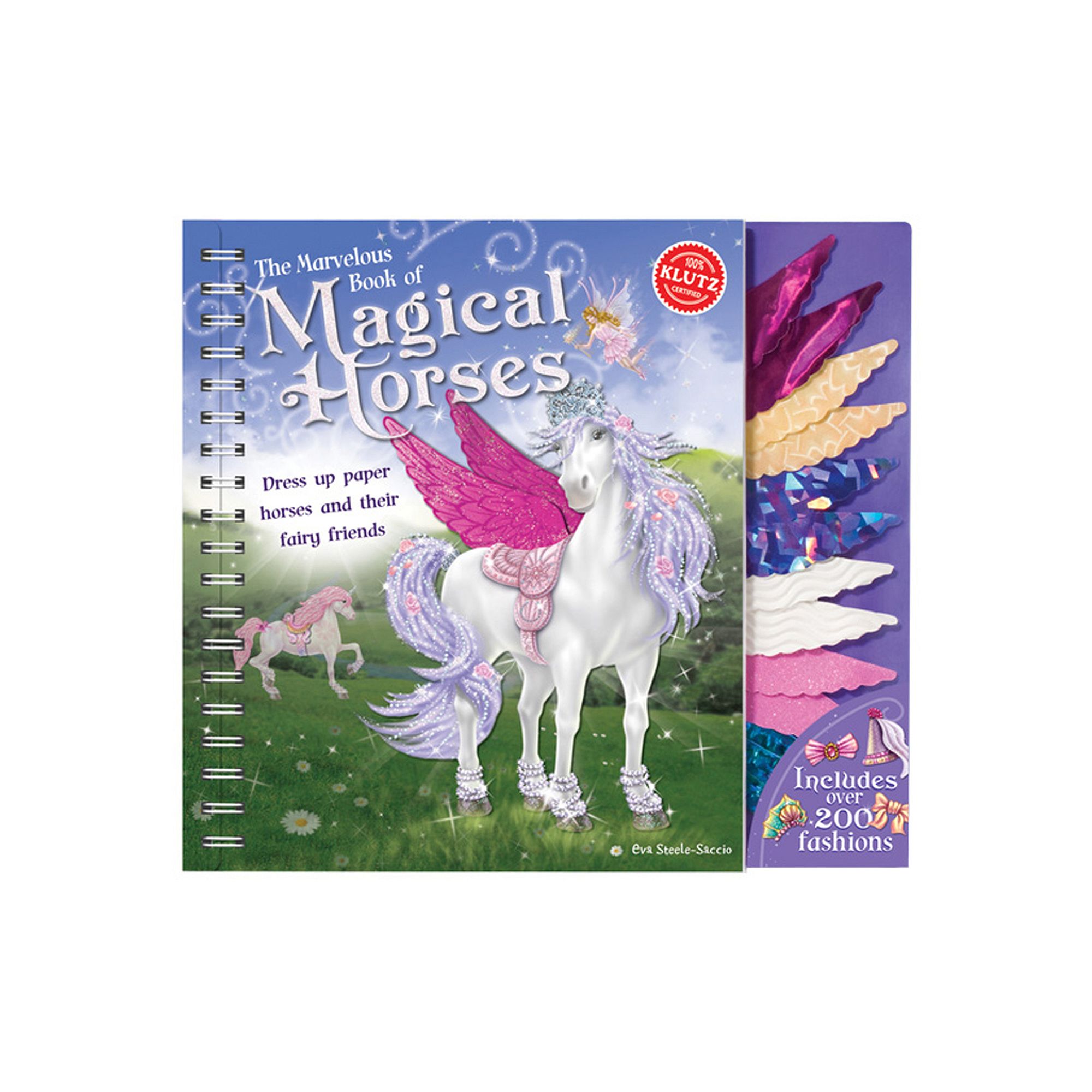 The Marvelous Book of Magical Horses Paper Doll Set by Klutz, Multicolor
