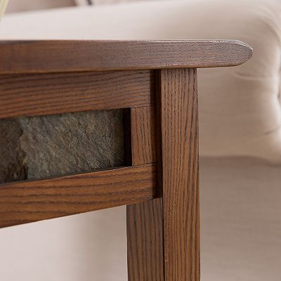 Leick Furniture Rustic Slate Finish End Table