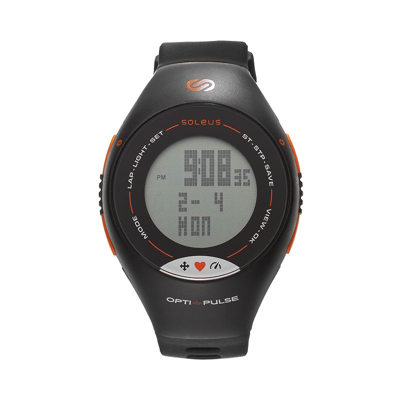 Soleus Unisex Pulse Activity Tracker & Heart Rate Monitor Watch - SH006030, Black