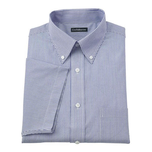 Men's Croft & Barrow® Classic-Fit Striped Button-Down Collar Dress Shirt