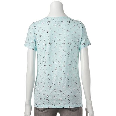 Sonoma Goods For Life® Print Slubbed V-Neck Tee - Women's
