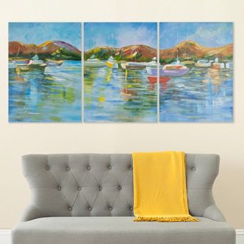 Safavieh 3 pc ''Sailor's Cove'' Triptych Canvas Wall Art Set
