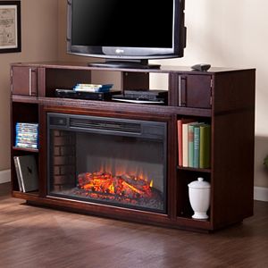 Southern Enterprises Ellwood Media Console Electric Fireplace