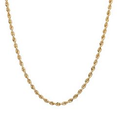 Everlasting Gold 14k Gold Rope Chain Necklace 18 in. by