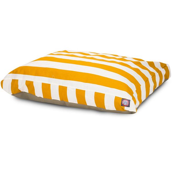 Majestic Pet Vertical Stripe Rectangle Dog Bed - Yellow - Extra Large - XL