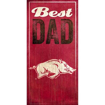 Arkansas Razorbacks Best Dad Sign