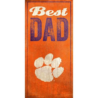 Clemson Tigers Best Dad Sign