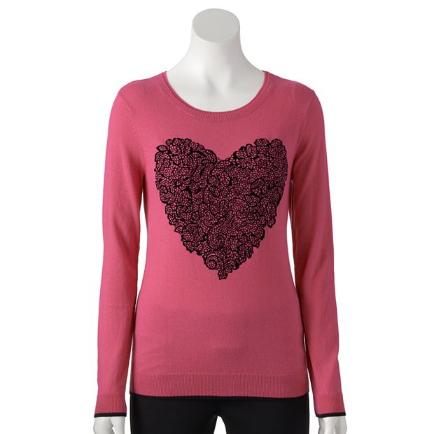 Kohls on sale heart sweater