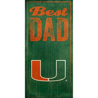 Miami Hurricanes Best Dad Sign