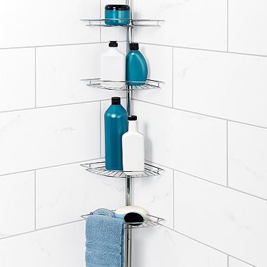 Zenna Home 4-Tier Tension Pole Shower Organizer