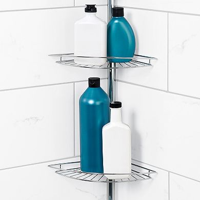 Zenna Home 4-Tier Tension Pole Shower Organizer