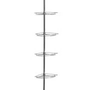 Zenna Home SHOWER CADDY 4-SHELF POLE WHT