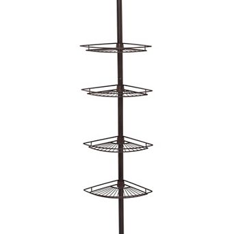 Zenna Home 4 tier Tension Pole Shower Organizer