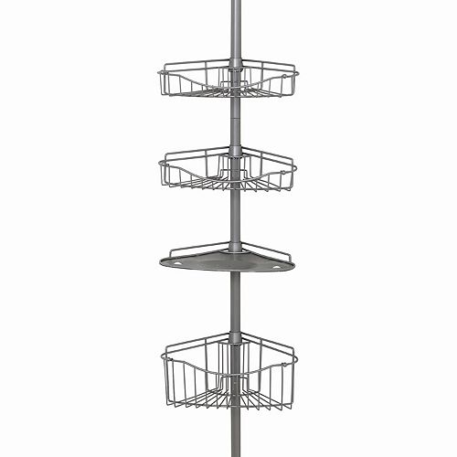 Zenna Home 4Tier Tension Pole Shower Organizer