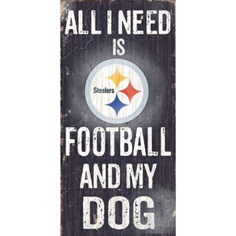 Pittsburgh Steelers Football and My Dog Sign