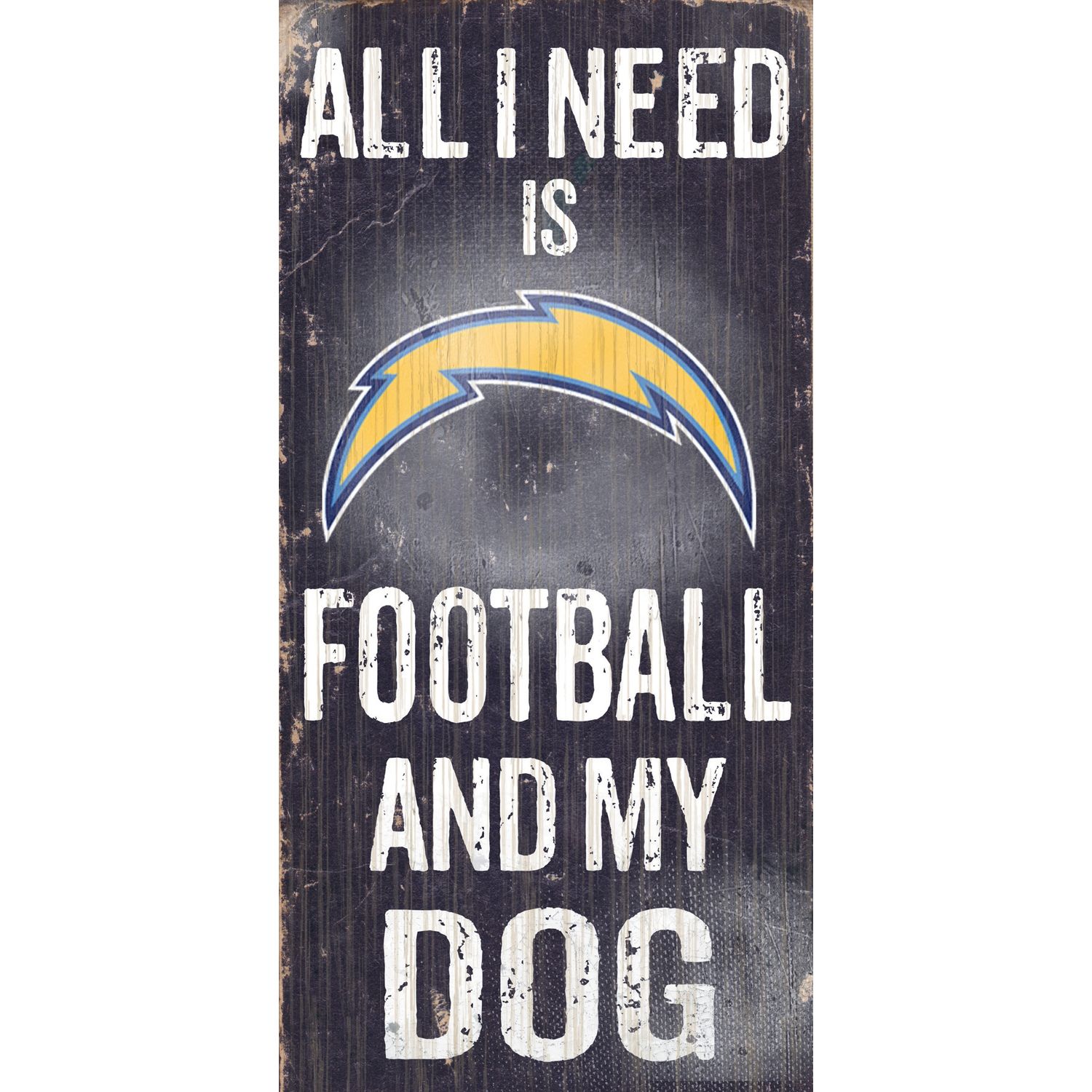 San Diego Chargers Distressed 24 x 24 Round Wall Art