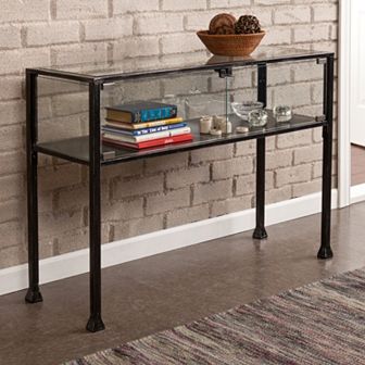 Southern Enterprises Henshaw Terrarium Sofa Table