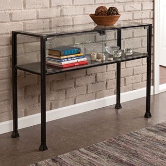 Southern Enterprises Henshaw Terrarium Sofa Table