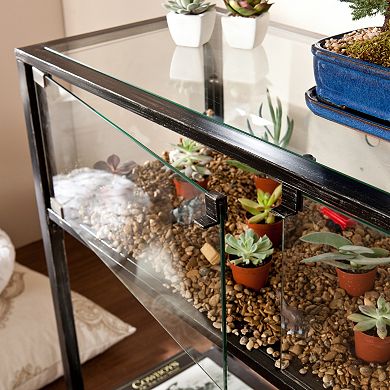 Southern Enterprises Henshaw Terrarium Sofa Table