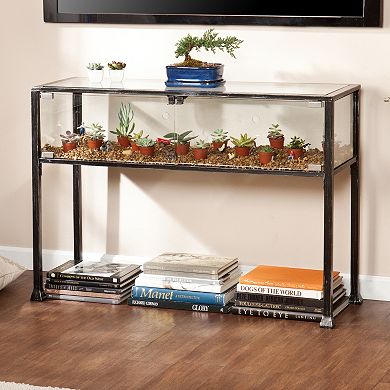 Southern Enterprises Henshaw Terrarium Sofa Table
